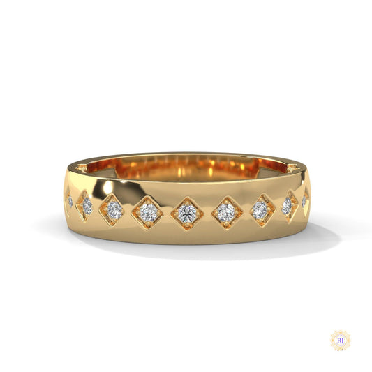 0.15 Ct. Wide Lab Diamond Accent Band Ring