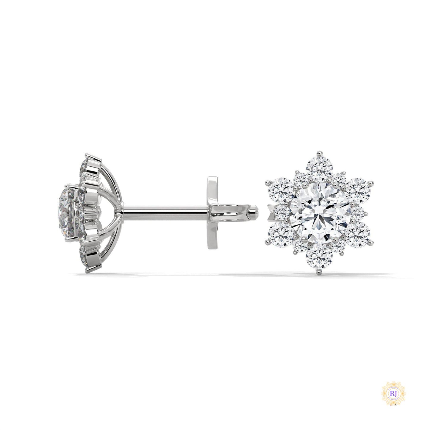 0.30 CT. Floral Cluster Diamond Studs