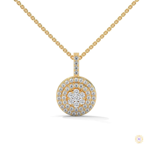 0.35 CT. Triple Halo Cluster Diamond