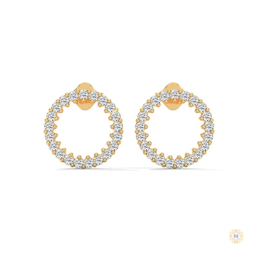 0.50 CT. Circle Diamond Earrings