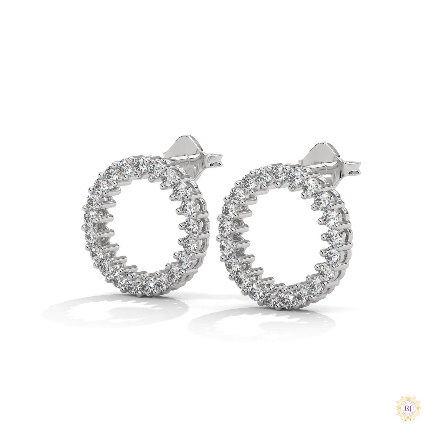 0.50 CT. Circle Diamond Earrings