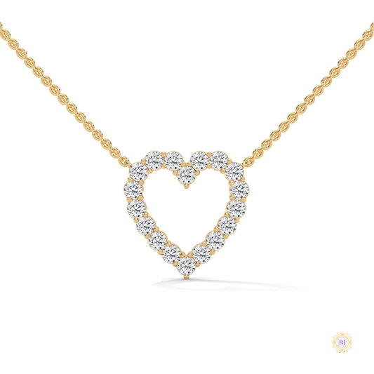 0.50 CT. Heart Diamond Pendant