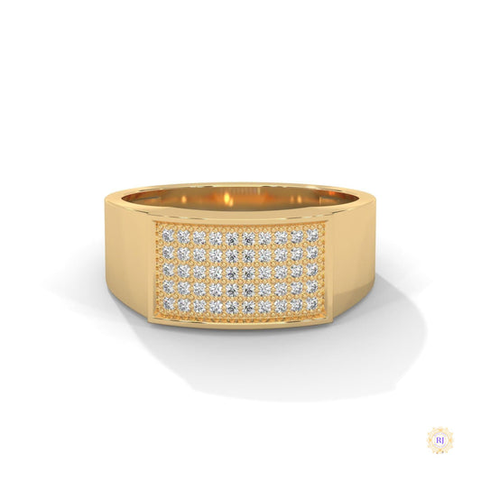 0.50 Ct. Men’s Pavé Lab Diamond Ring | Luxury Finish