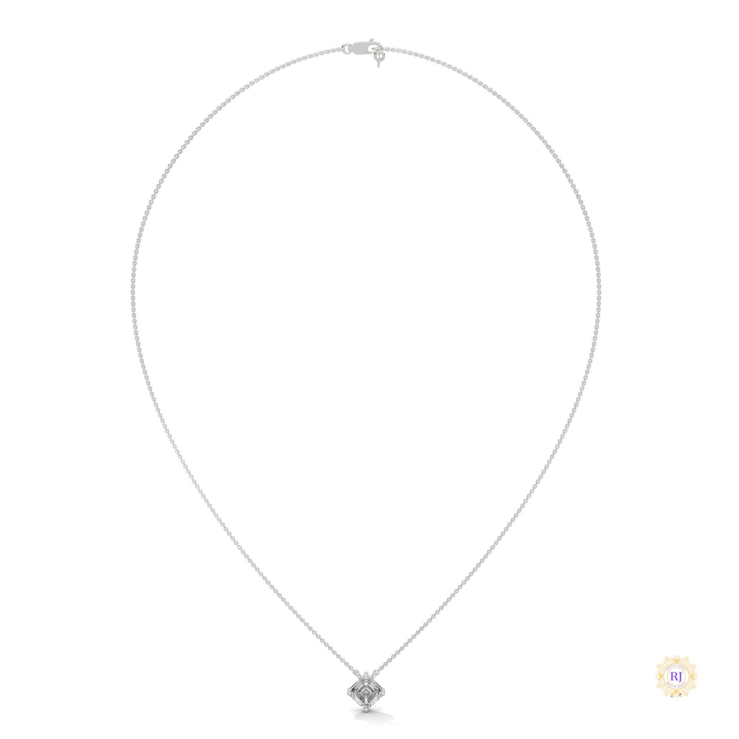 1 CT. Asscher-Cut Diamond Solitaire Pendant