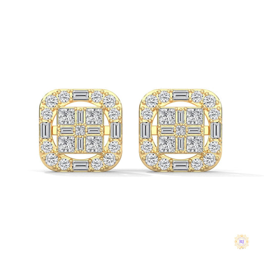 1 CT. Baguette Diamond Stud Earrings