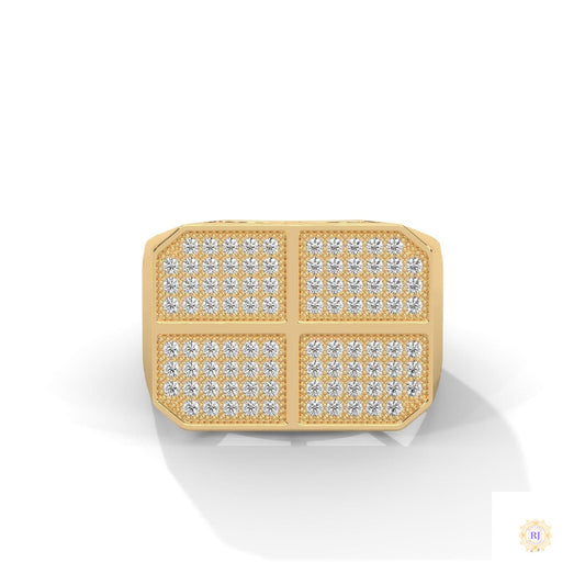 1 Ct. Menβs Lab Diamond Grid Ring