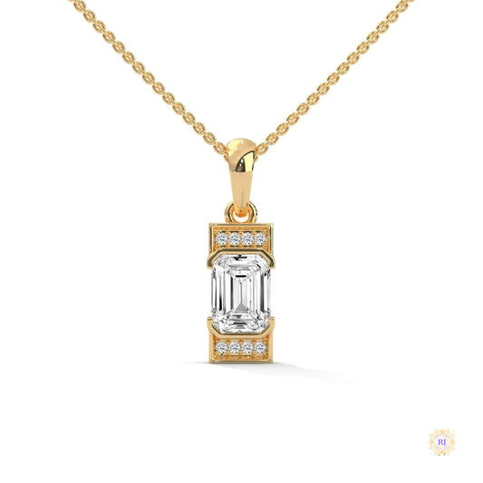 1.0 CT. Emerald-Cut Diamond Pendant