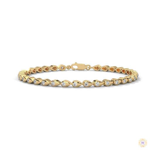 1.20 Ct. Twist Link Lab Diamond Bracelet