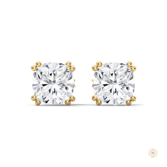 1.25 CT. Cushion-Cut Diamond Stud Earrings