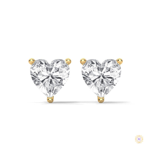 1.25 CT. Heart Lab Diamond Studs
