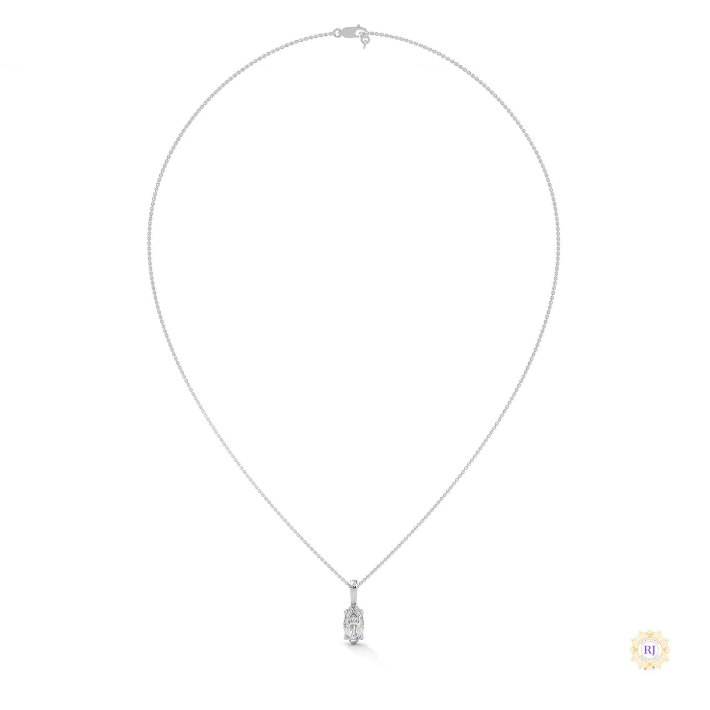 1.25 CT. Marquise Lab Diamond Solitaire Pendant
