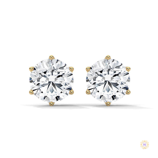 1.30 CT. 6-Prong Round Lab Diamond Studs