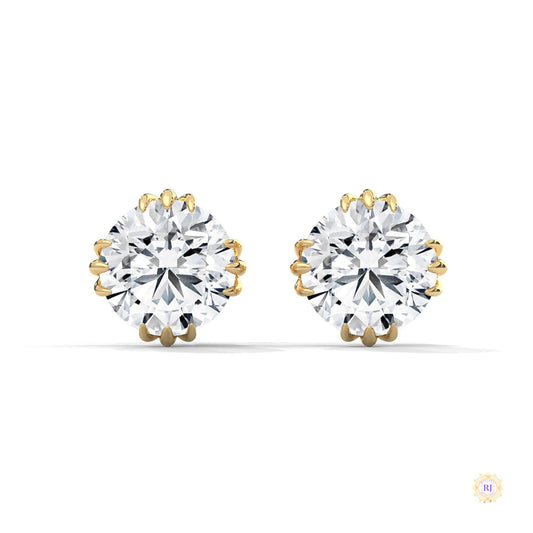1.30 CT. Floral Crown Lab Diamond Studs