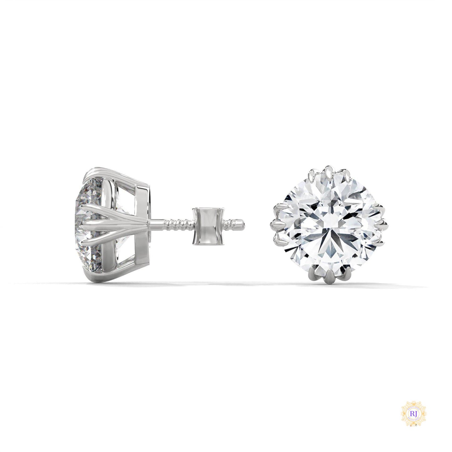 1.30 CT. Floral Crown Lab Diamond Studs