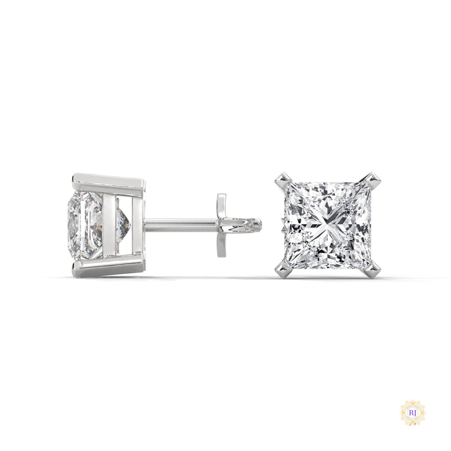 1.5 CT. Princess-Cut Lab Diamond Studs