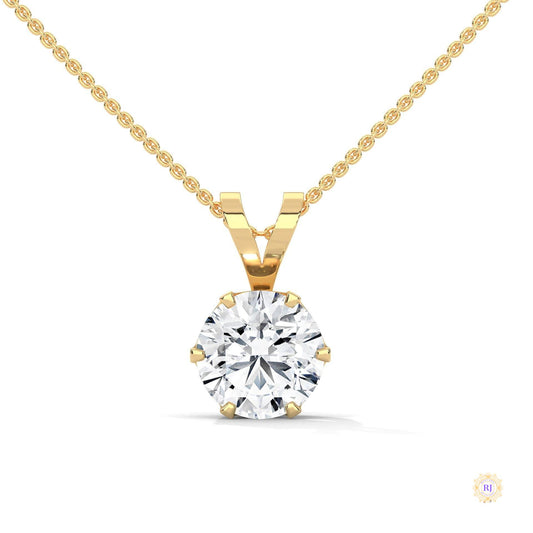 2.10 CT. Solitaire Diamond Pendant