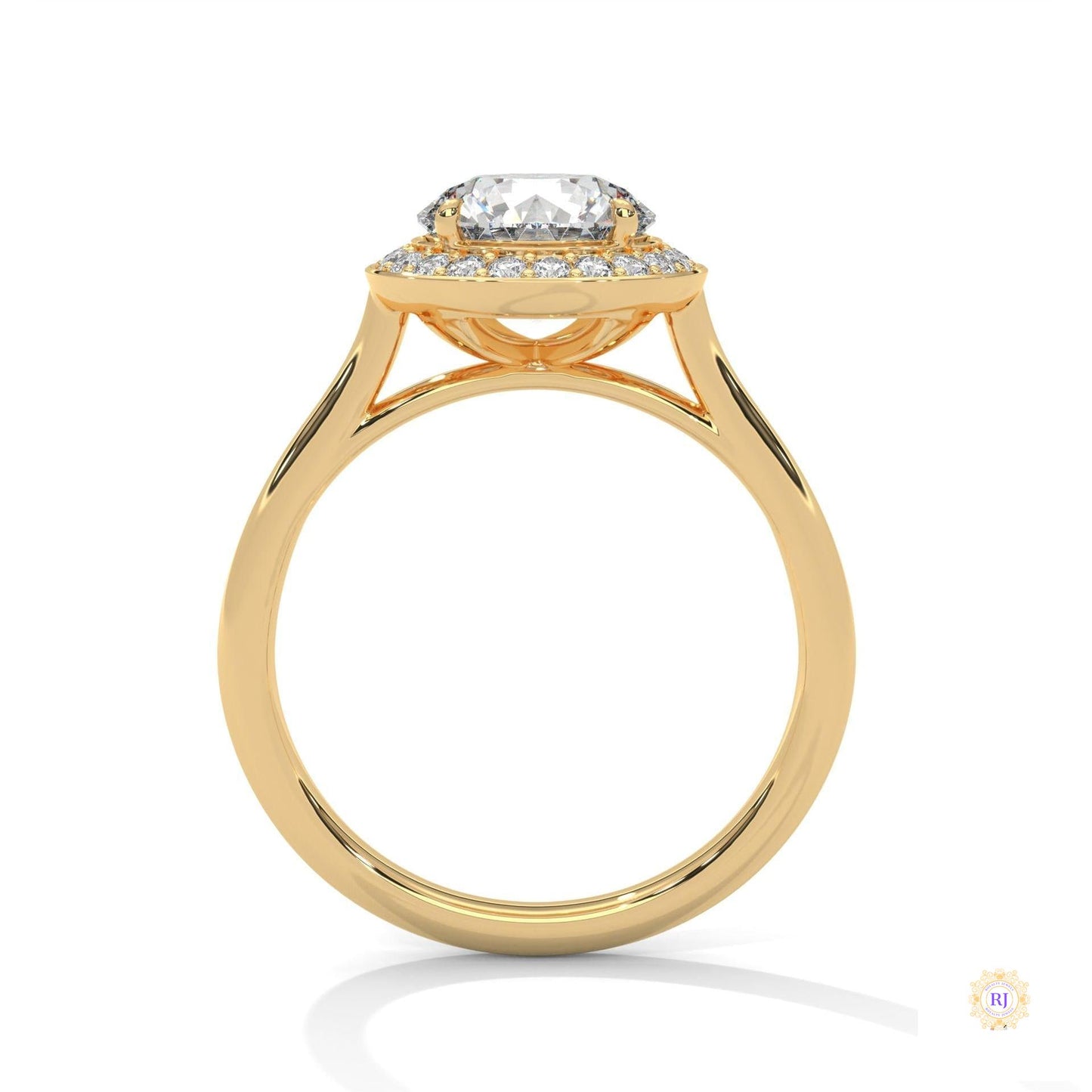 2.20 Ct. Halo Lab Diamond Engagement Ring