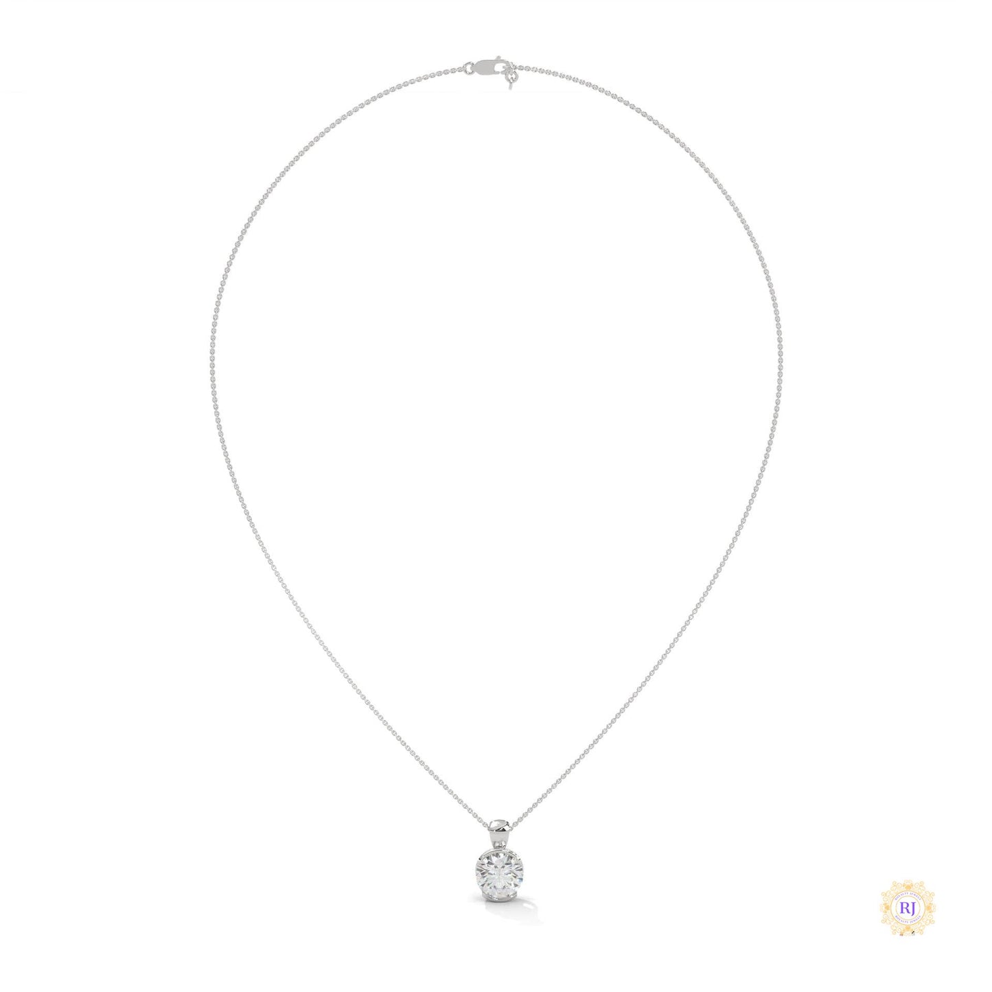 2.45 CT. Lab Diamond Bezel Solitaire Pendant