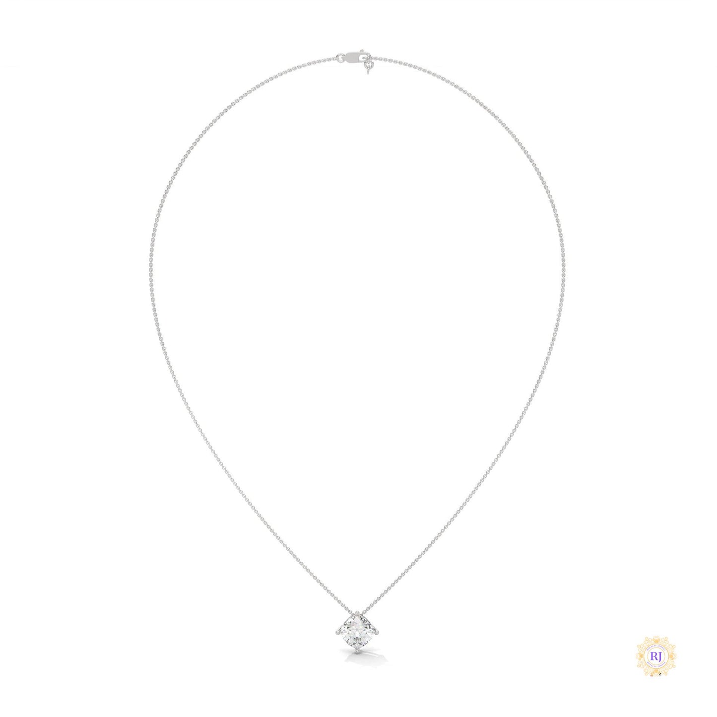 2.5 CT. Cushion Lab Diamond Pendant