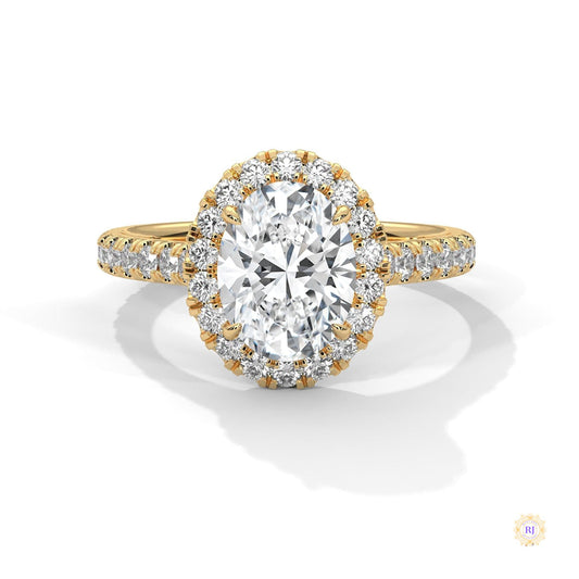 2.60 Ct. Oval Halo Diamond Ring