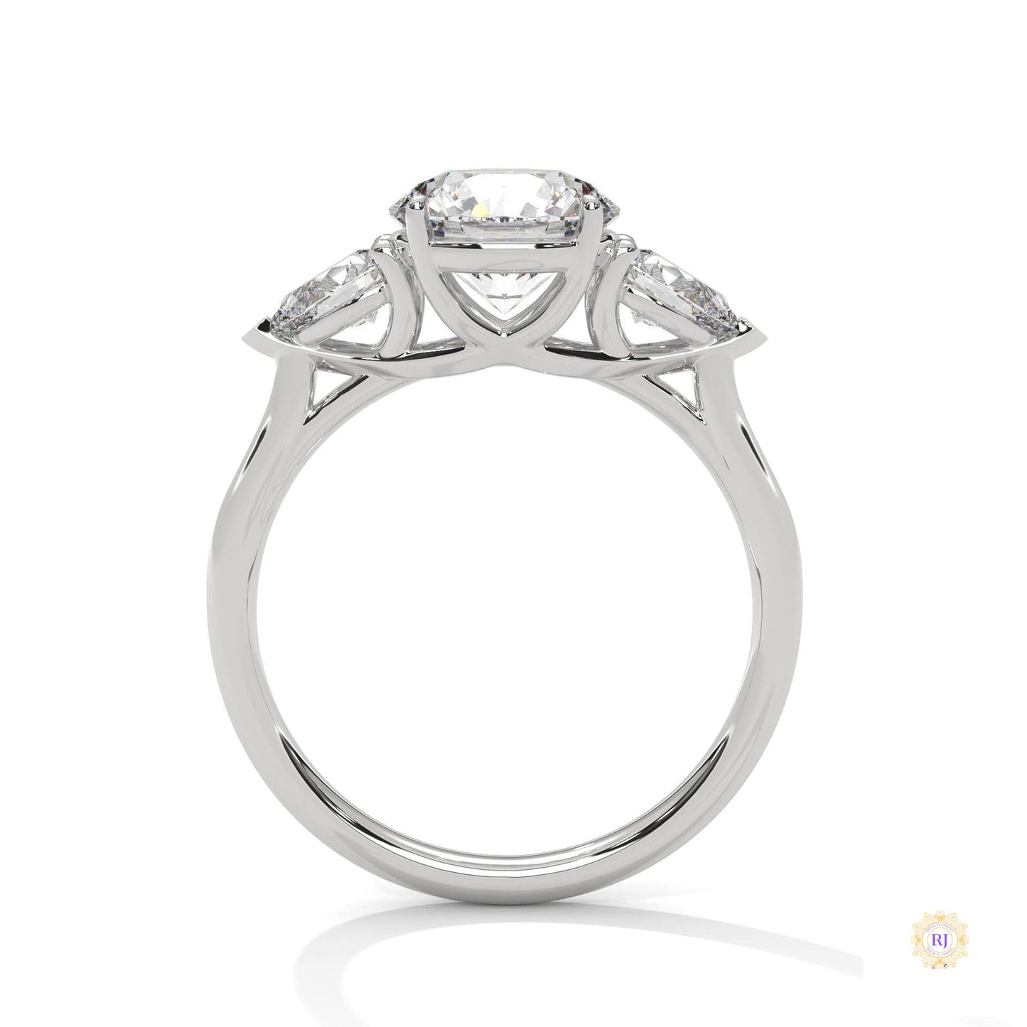 3 Ct. Three-Stone Lab Diamond Engagement Ring