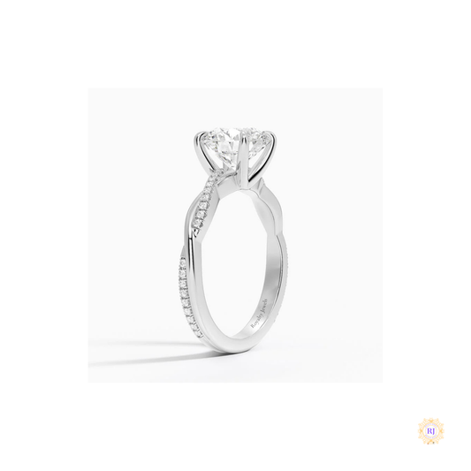 Infinity Twist Lab Diamond Engagement Ring
