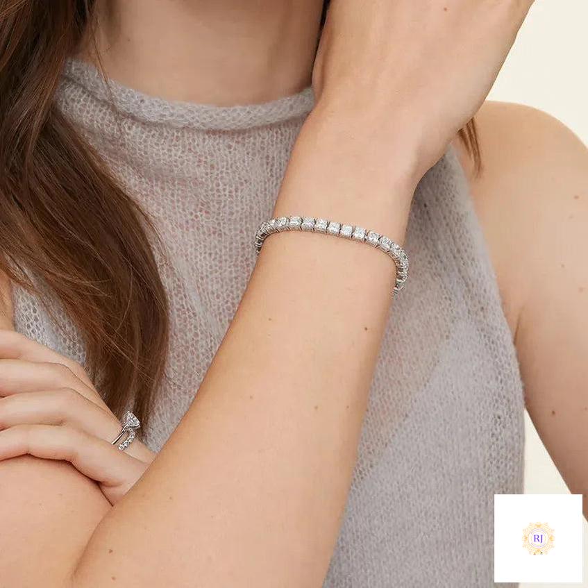 50 CT. Princess Lab Diamond Tennis Bracelet