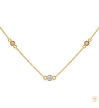 0.10 CT. Bezel Diamond Station Pendant