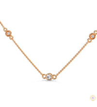 0.10 CT. Bezel Diamond Station Pendant