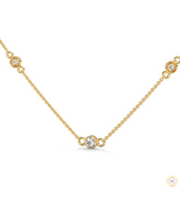 0.10 CT. Bezel Diamond Station Pendant