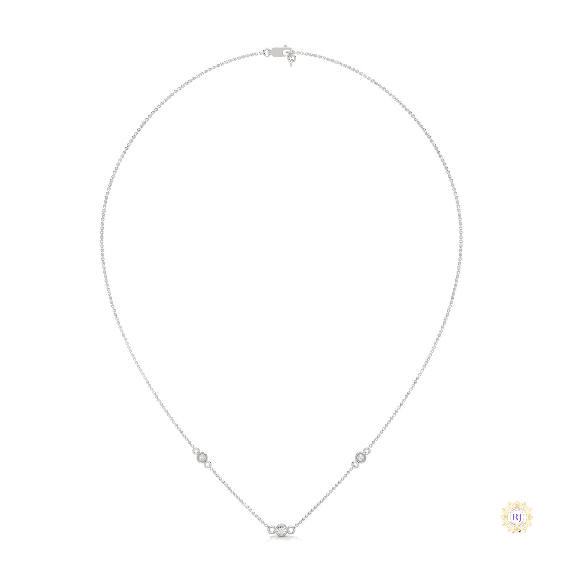 0.10 CT. Bezel Diamond Station Pendant