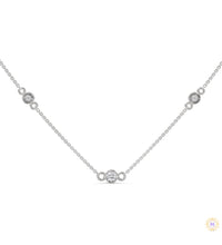 0.10 CT. Bezel Diamond Station Pendant