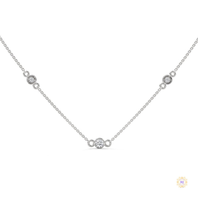 0.10 CT. Bezel Diamond Station Pendant