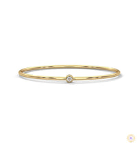 0.10 Ct. Bezel Set Lab Diamond Bangle Minimalist Luxe