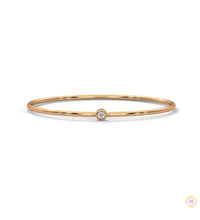 0.10 Ct. Bezel Set Lab Diamond Bangle Minimalist Luxe