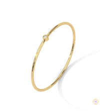 0.10 Ct. Bezel Set Lab Diamond Bangle Minimalist Luxe