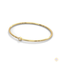 0.10 Ct. Bezel Set Lab Diamond Bangle Minimalist Luxe