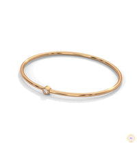 0.10 Ct. Bezel Set Lab Diamond Bangle Minimalist Luxe