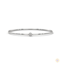 0.10 Ct. Bezel Set Lab Diamond Bangle Minimalist Luxe