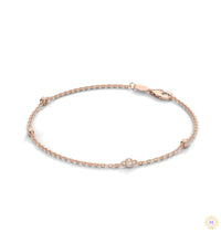 0.10 Ct. Lab Diamond Bezel Station Bracelet