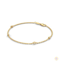 0.10 Ct. Lab Diamond Bezel Station Bracelet