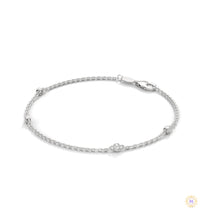 0.10 Ct. Lab Diamond Bezel Station Bracelet