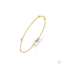 0.10 Ct. Lab Diamond Bezel Station Bracelet