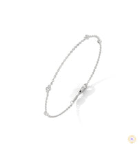 0.10 Ct. Lab Diamond Bezel Station Bracelet