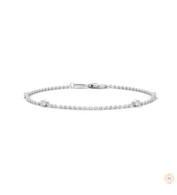 0.10 Ct. Lab Diamond Bezel Station Bracelet