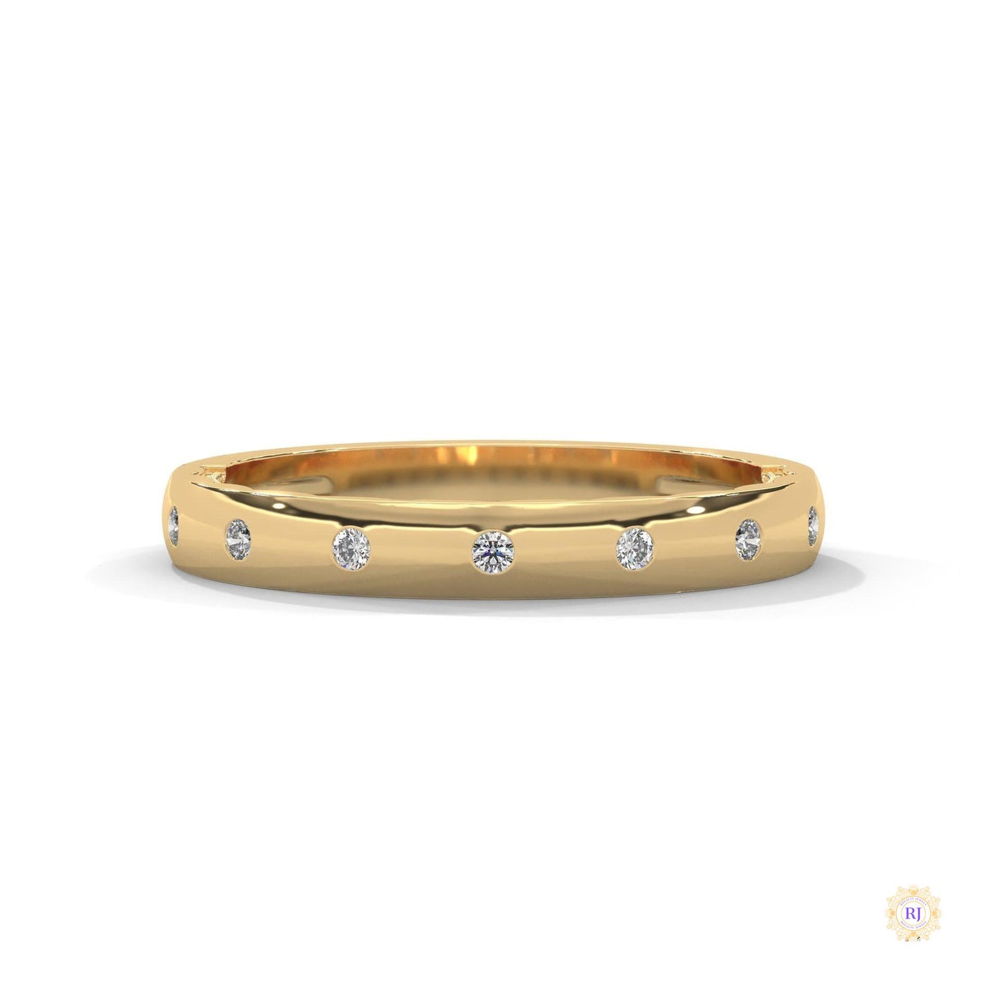 0.10 Ct. Minimalist Dot Lab Diamond Band Ring