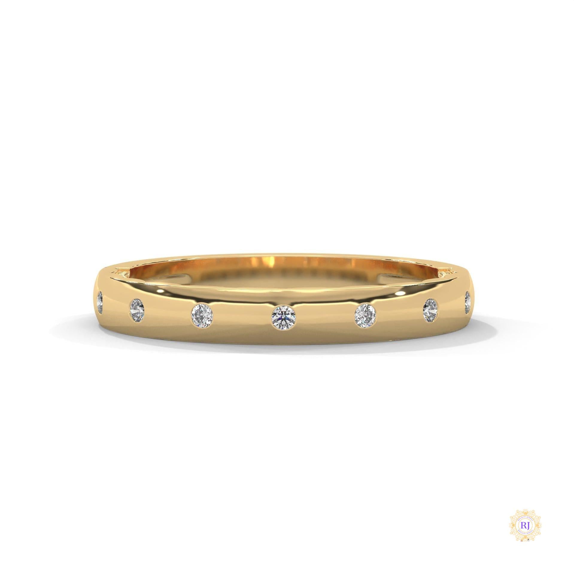 0.10 Ct. Minimalist Dot Lab Diamond Band Ring