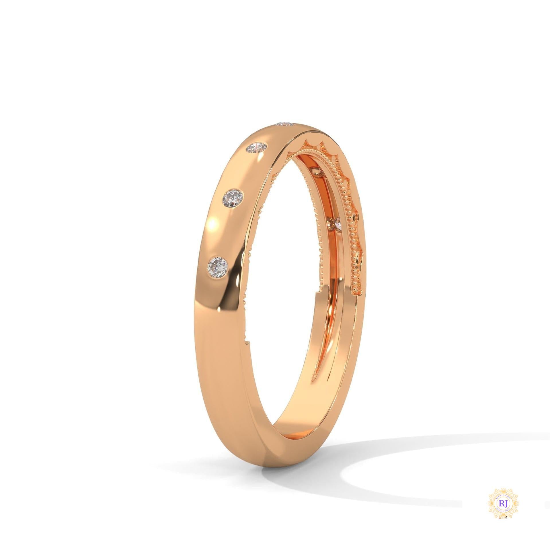 0.10 Ct. Minimalist Dot Lab Diamond Band Ring