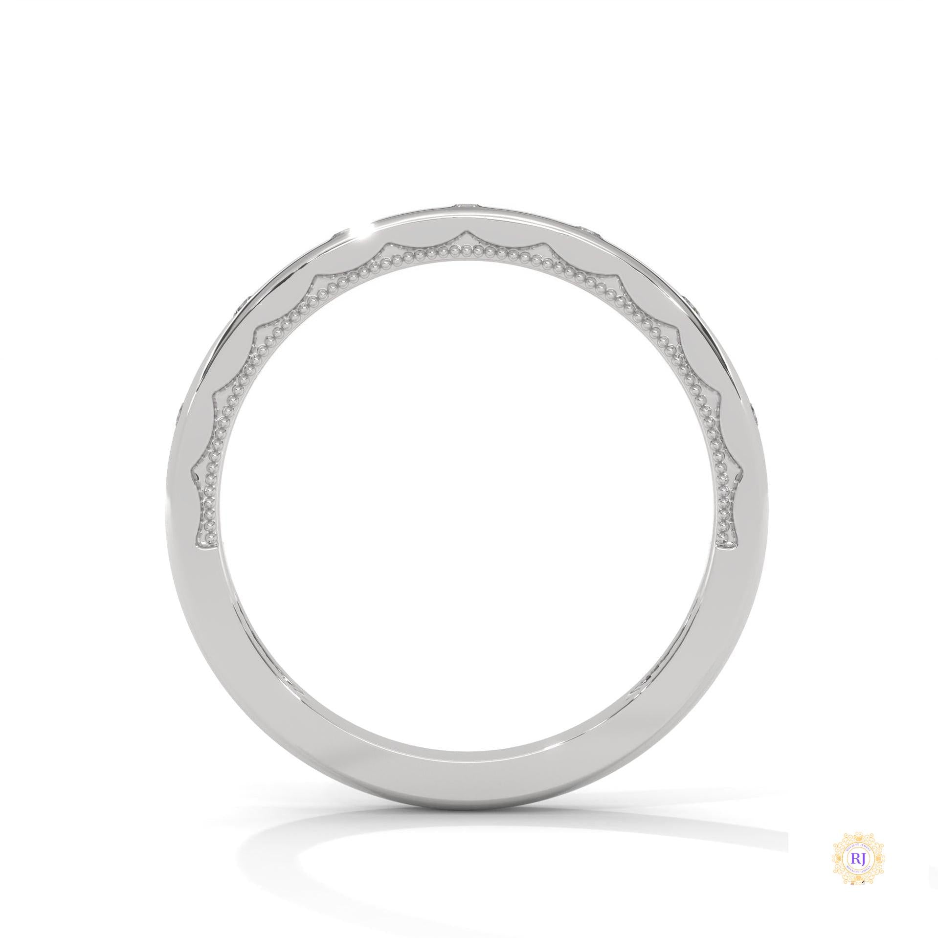 0.10 Ct. Minimalist Dot Lab Diamond Band Ring