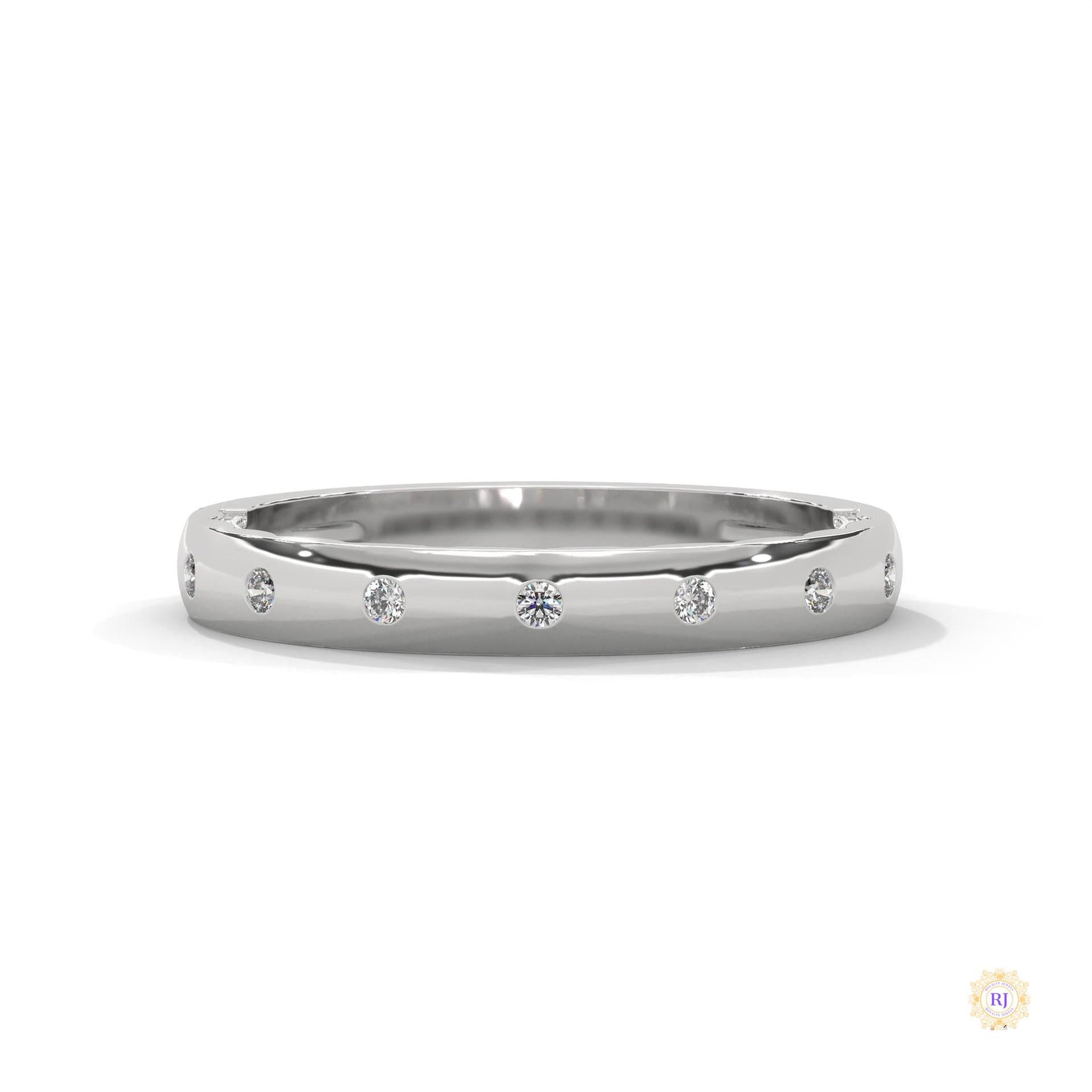 0.10 Ct. Minimalist Dot Lab Diamond Band Ring